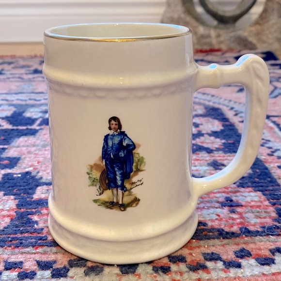 Vintage  Gainsborough Blue Boy 22K Gold Trim Mug Stein - Picture 1 of 4